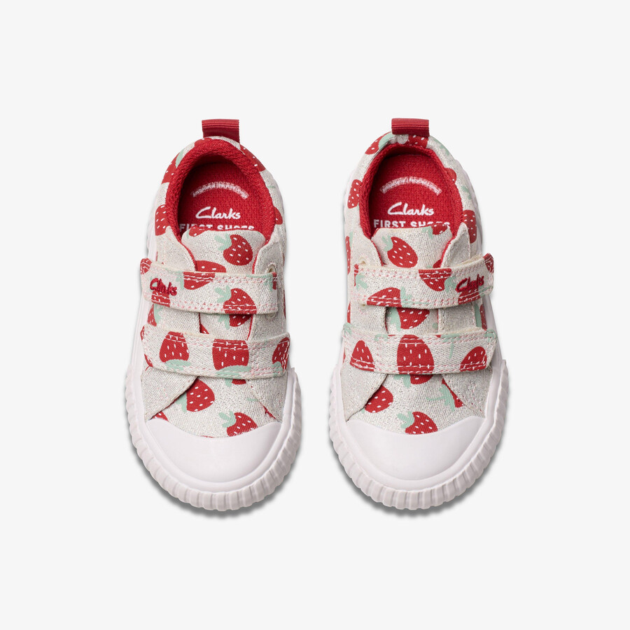 foxing fraise peuter - katoen metallic