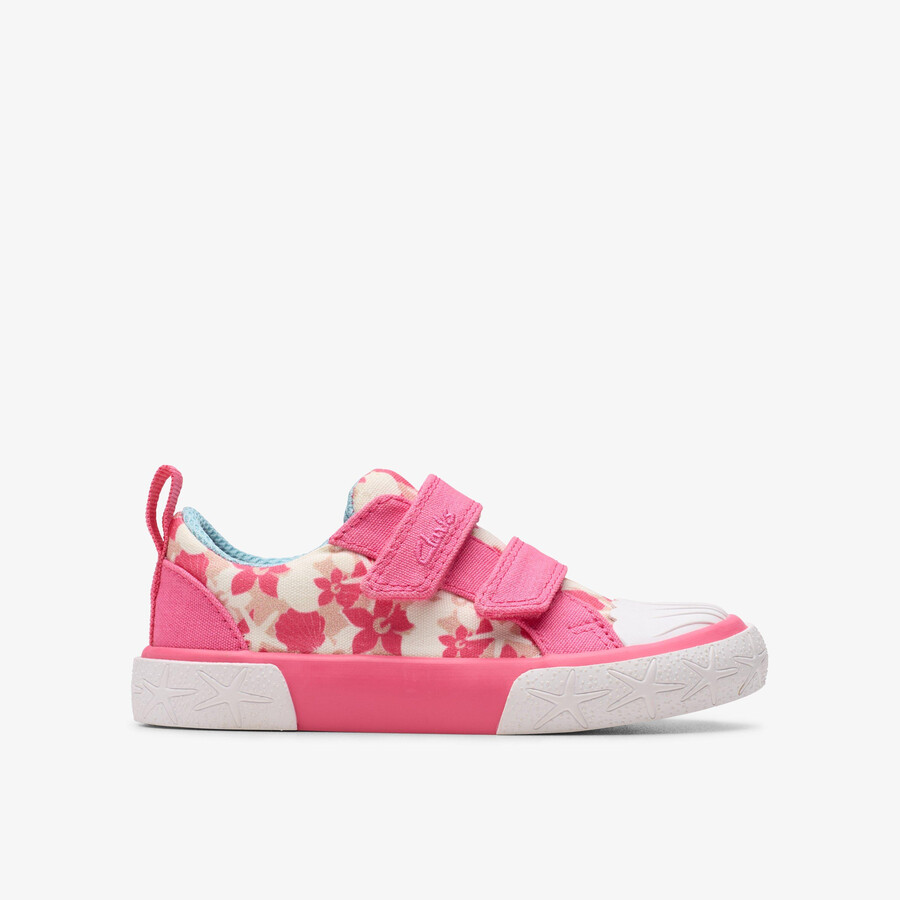 vosje schelp peuter - roze canvas