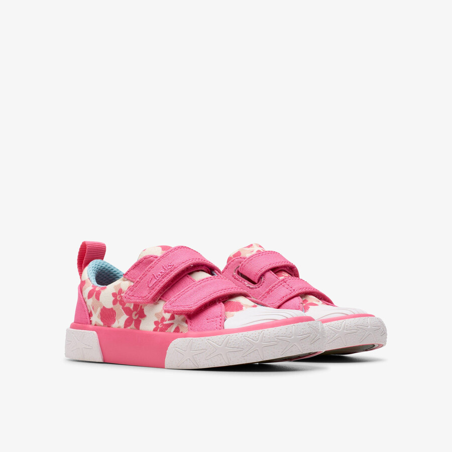 vosje schelp peuter - roze canvas