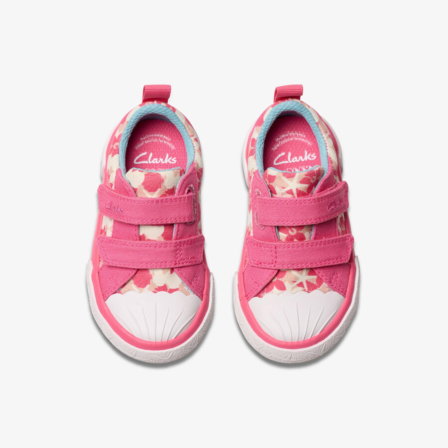 vosje schelp peuter - roze canvas