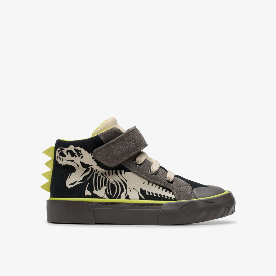 foxing rex hi peuter - zwart canvas