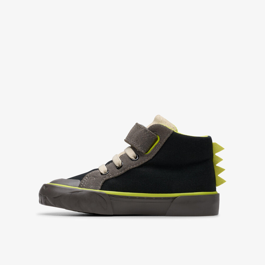 foxing rex hi peuter - zwart canvas