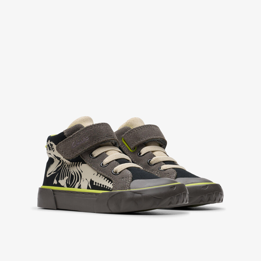 foxing rex hi peuter - zwart canvas