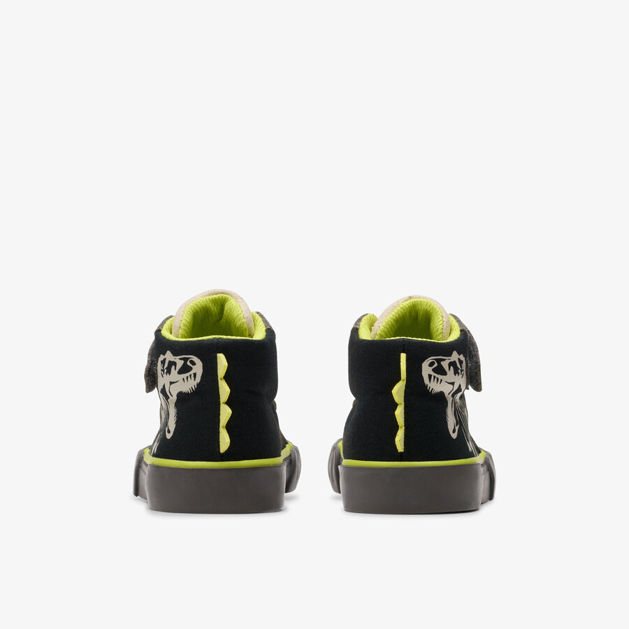 foxing rex hi peuter - zwart canvas