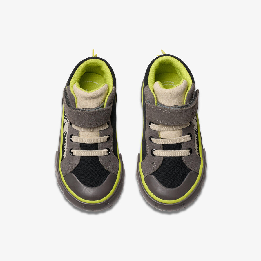 foxing rex hi peuter - zwart canvas