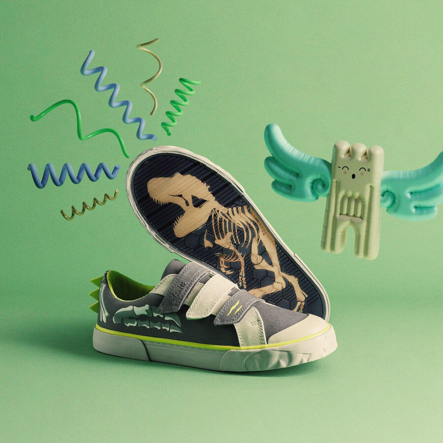 foxing stomp peuter - grijs canvas