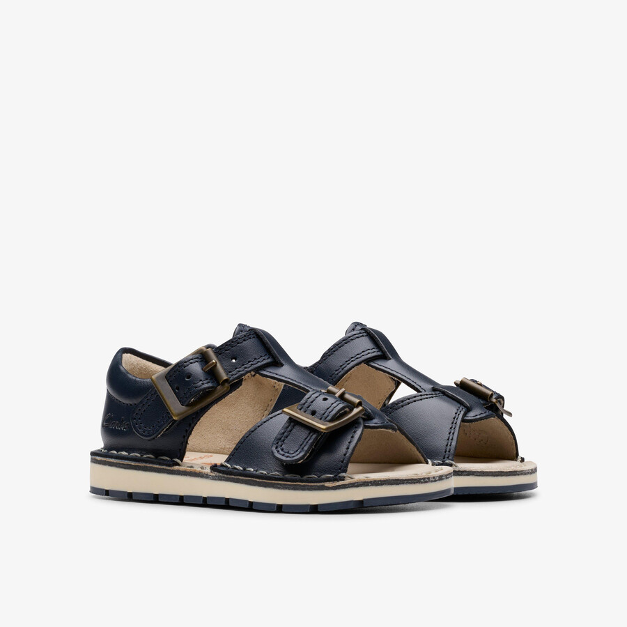 playsun peuter - marineblauw leer