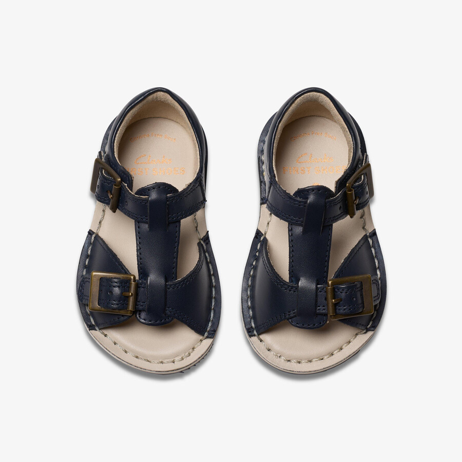 playsun peuter - marineblauw leer