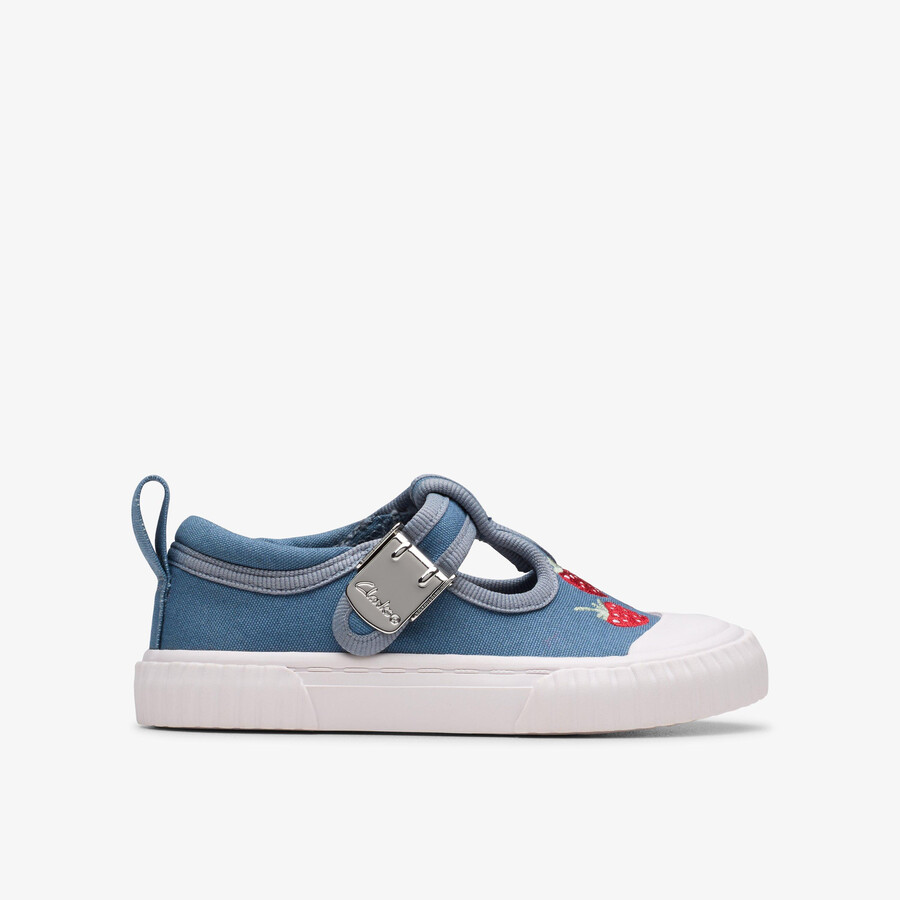 foxing berry peuter - blauw canvas