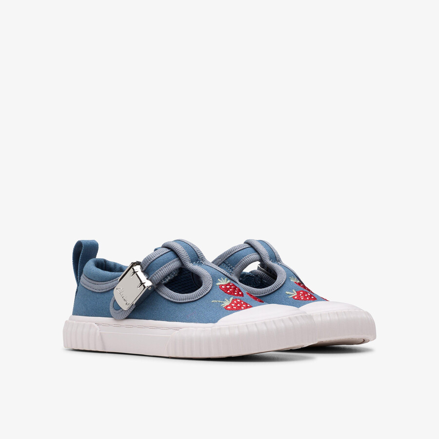 foxing berry peuter - blauw canvas