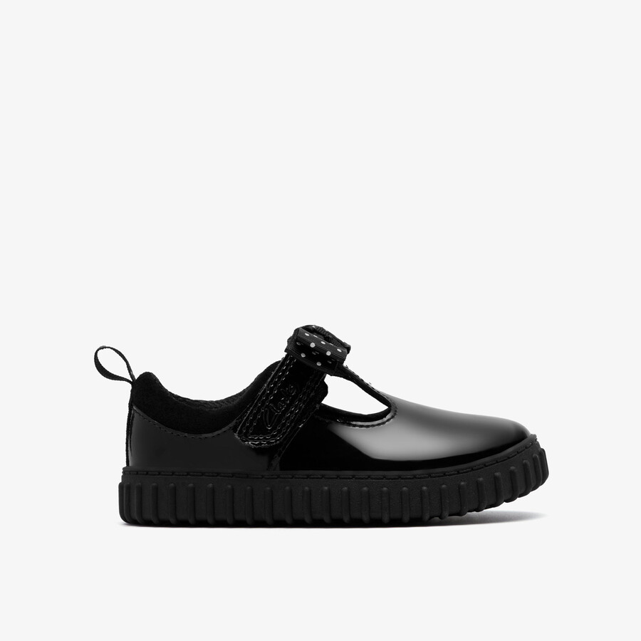 cove bow peuter - zwart lakleer
