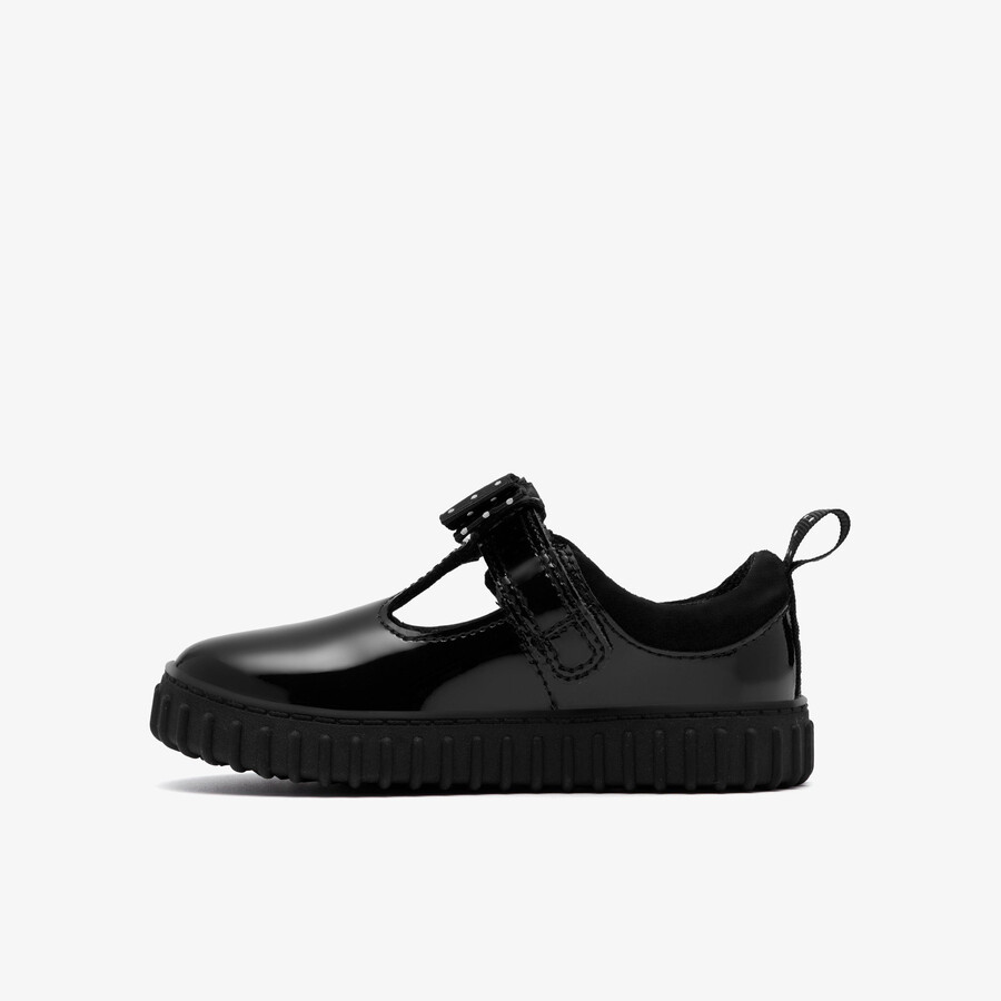 cove bow peuter - zwart lakleer