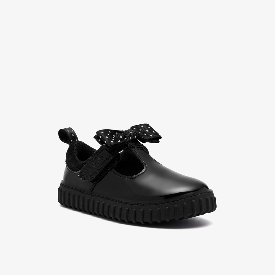 cove bow peuter - zwart lakleer