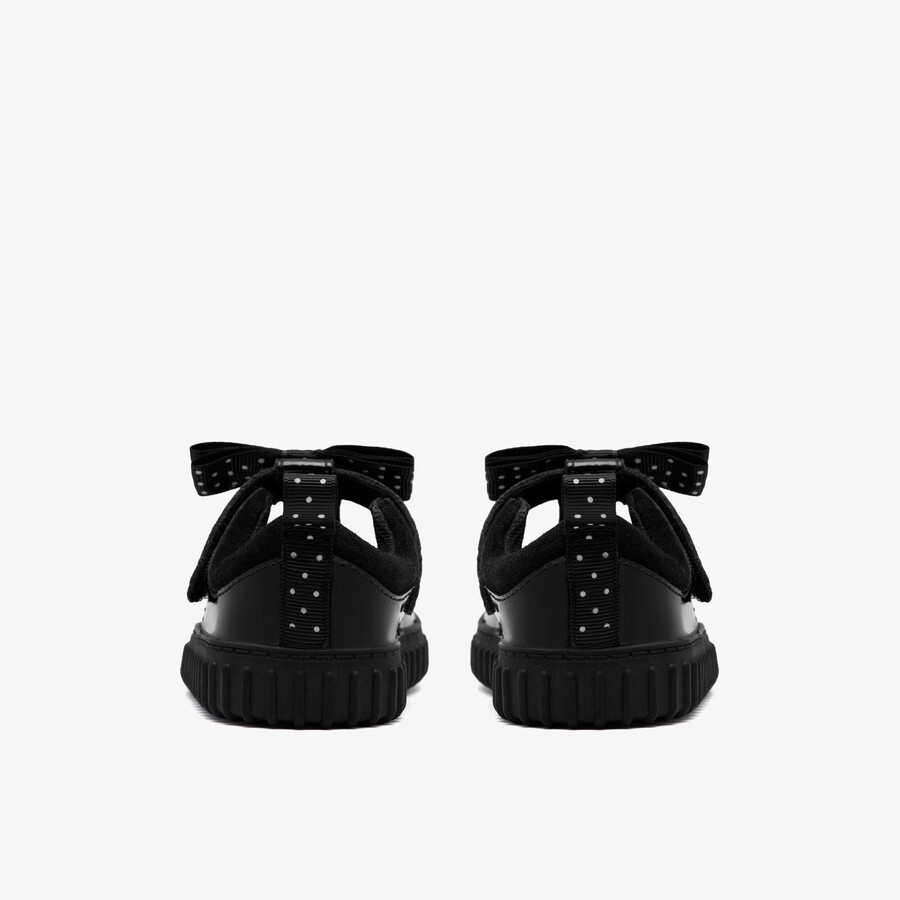cove bow peuter - zwart lakleer