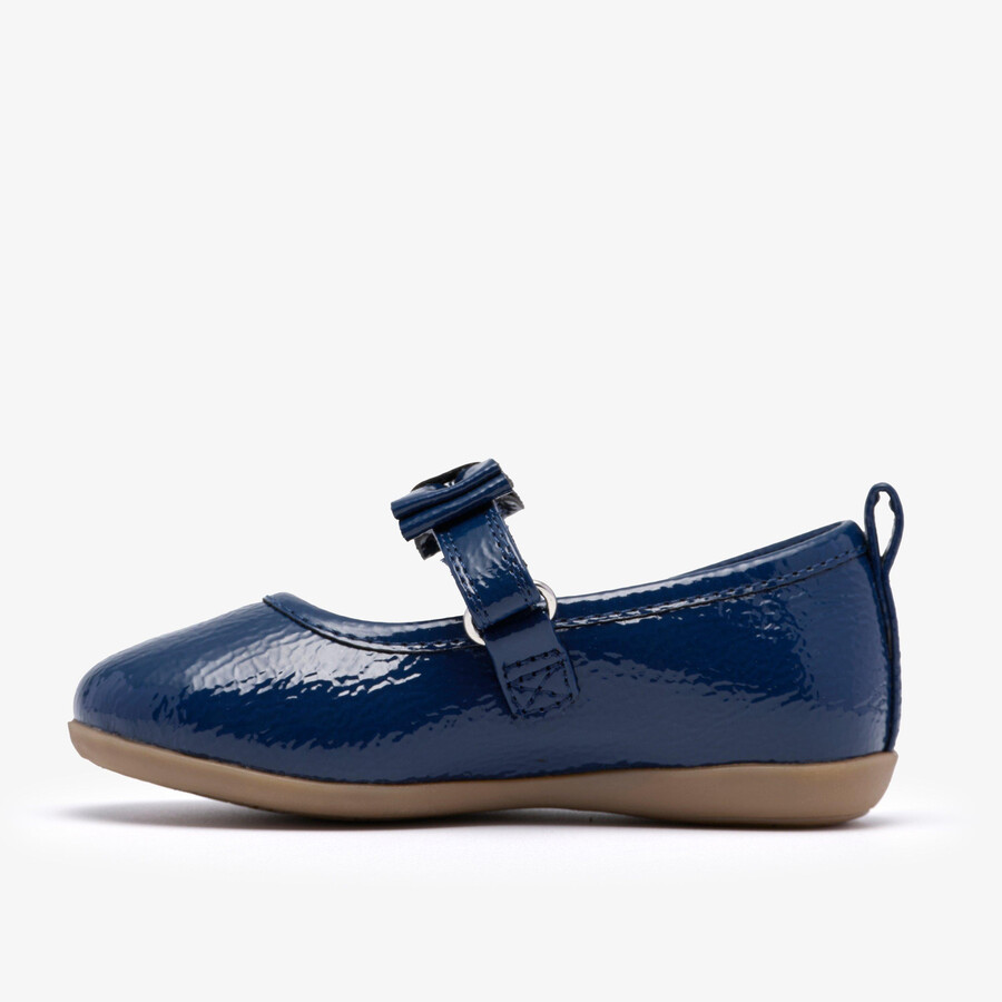 charm bow peuter - marineblauw lakleer