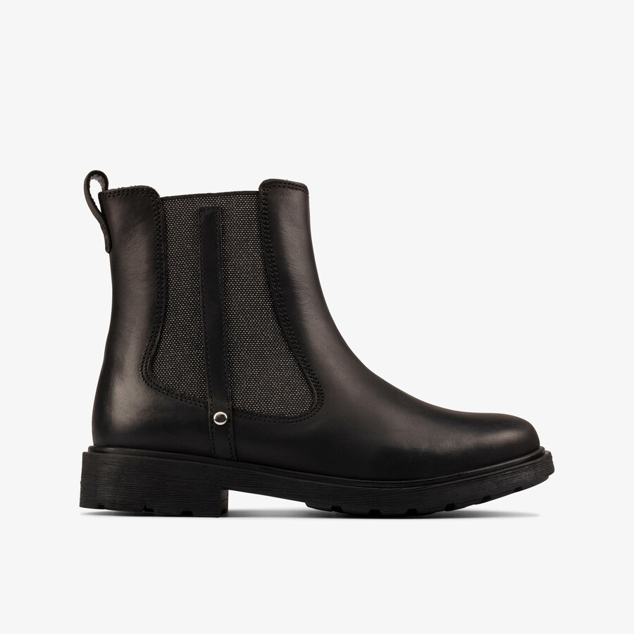 astrol orin kid - zwart leer