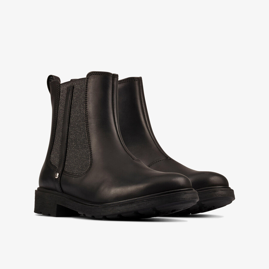 astrol orin kid - zwart leer