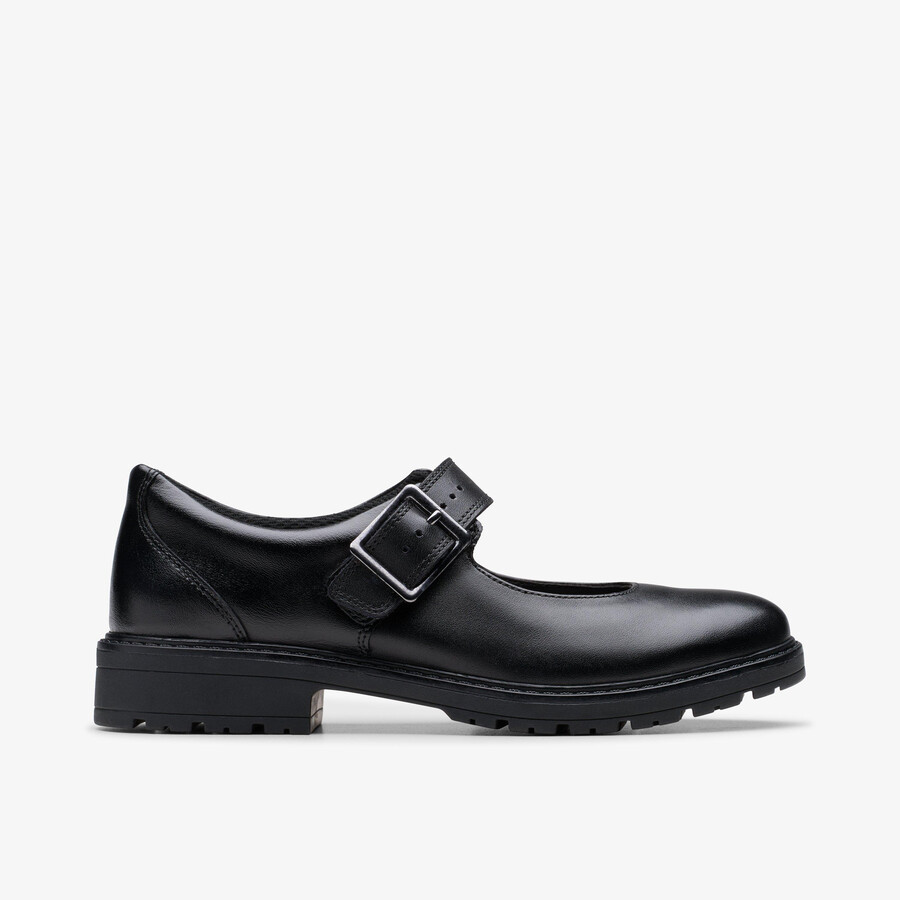 loxham walk jeugd - zwart leer