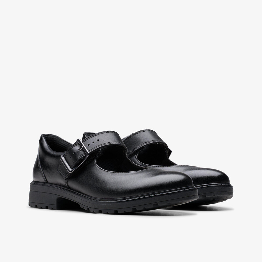 loxham walk jeugd - zwart leer