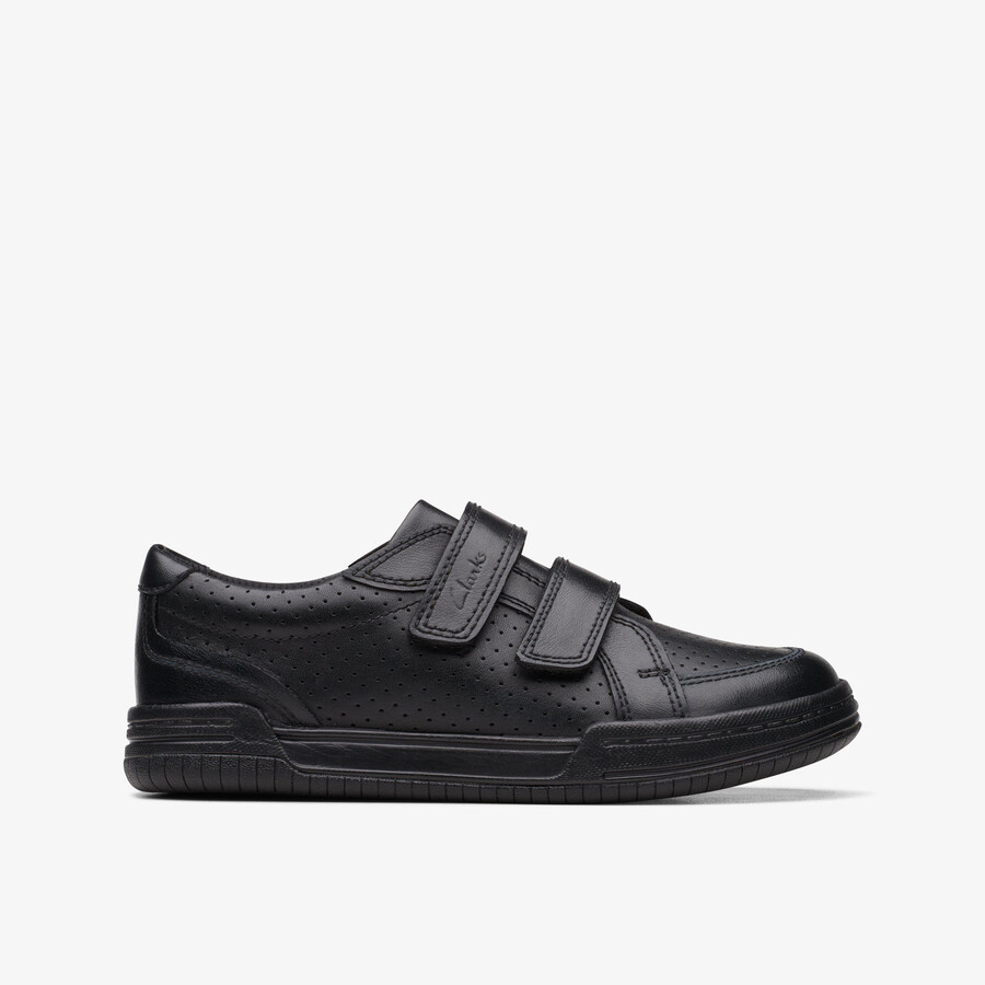 fawn strap kid - zwart leer