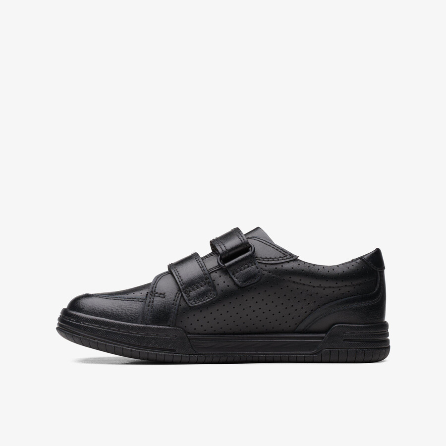 fawn strap kid - zwart leer