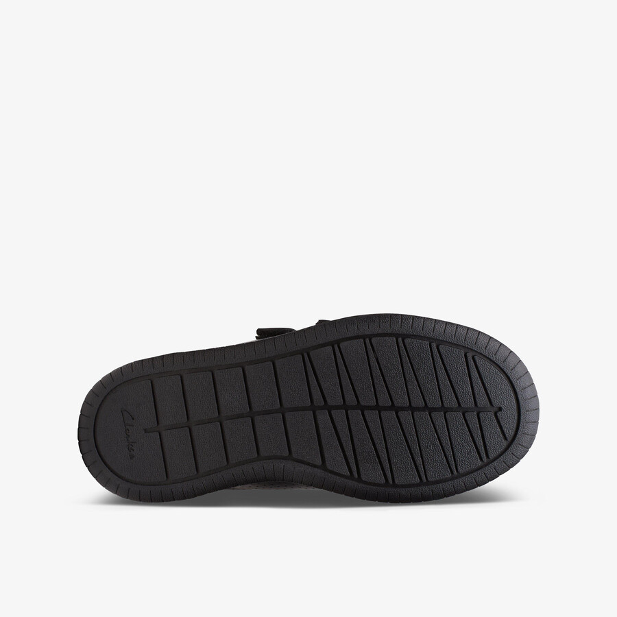 fawn strap kid - zwart leer