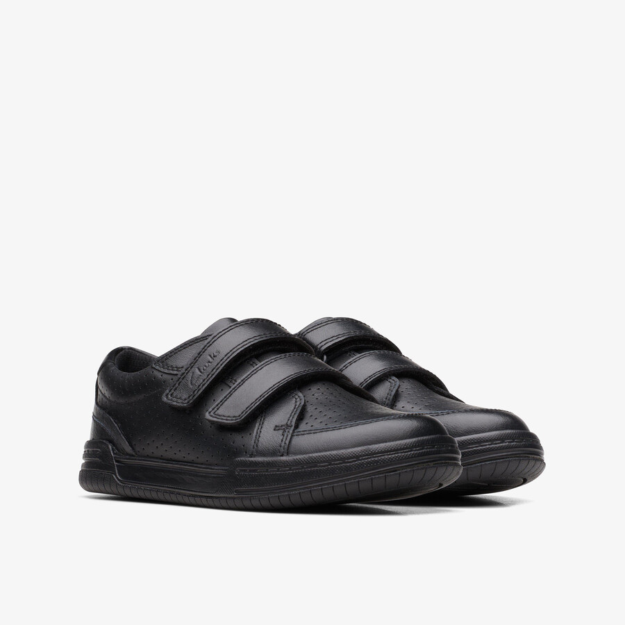 fawn strap kid - zwart leer