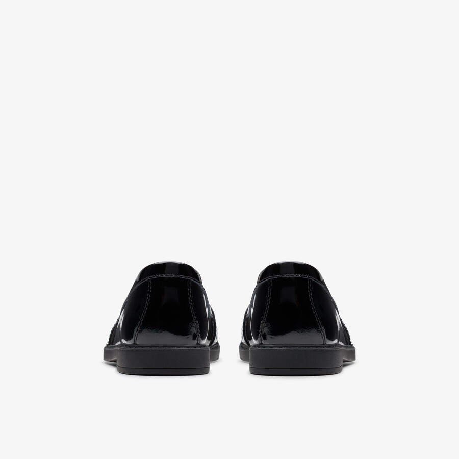 scala loafer kid - zwart lakleer