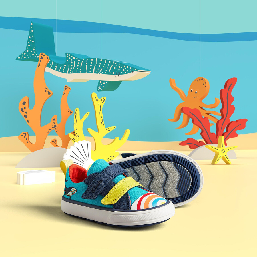 foxing ocean peuter - blauw meerkleurig