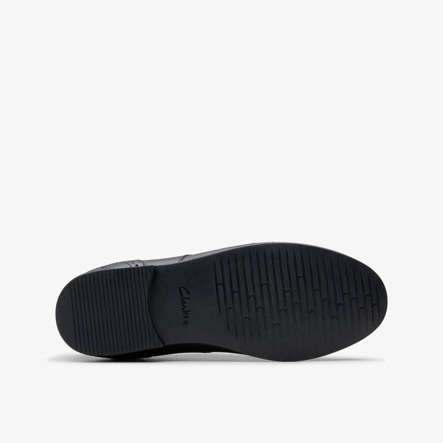 finja brogue older - zwart leer