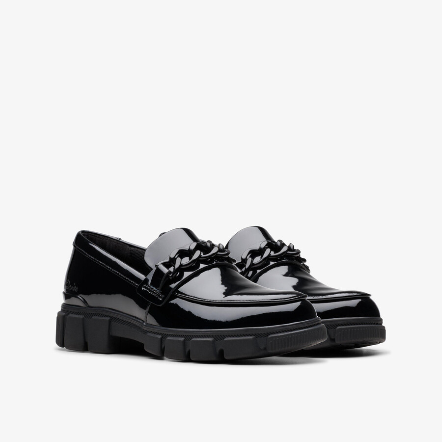 evyn walk kid - zwart lakleer