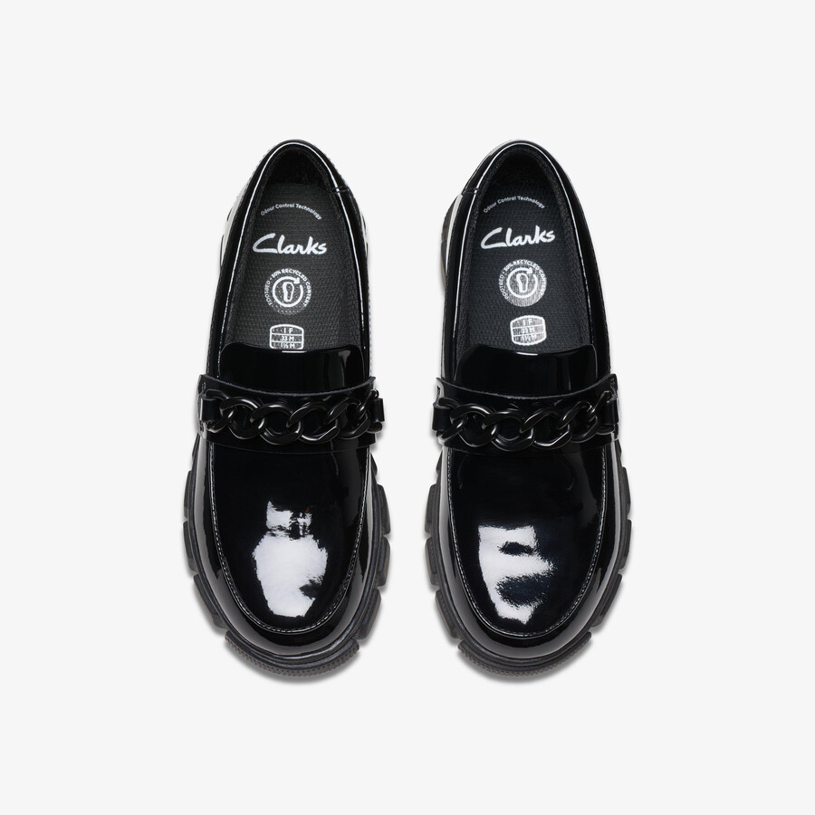 evyn walk kid - zwart lakleer