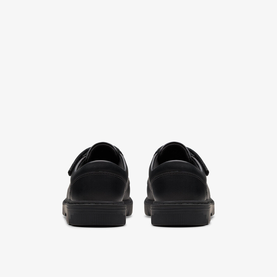 lorcam edge kid - zwart leer