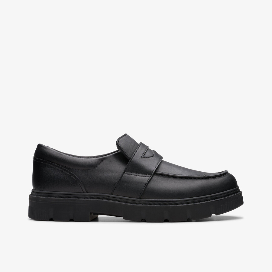 lorcam craft youth - zwart leer