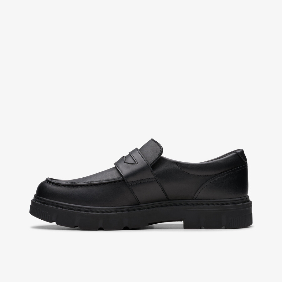 lorcam craft youth - zwart leer