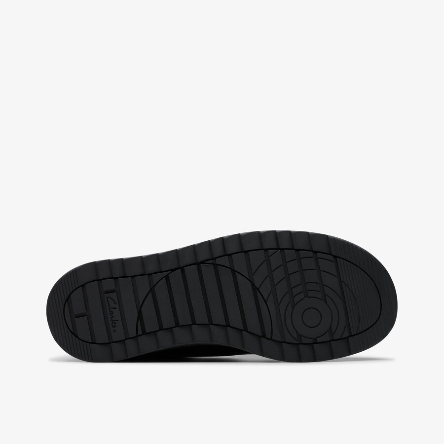 keelan flare youth - zwart leer