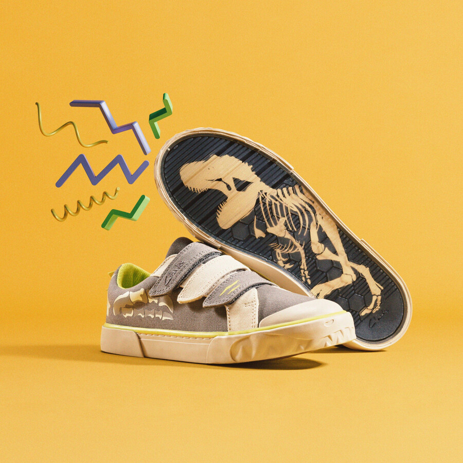 foxing stomp kid - grijs canvas
