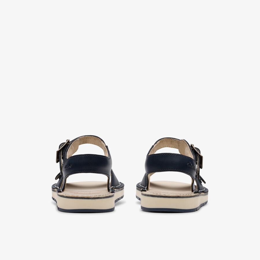 playsun kid - marineblauw leer