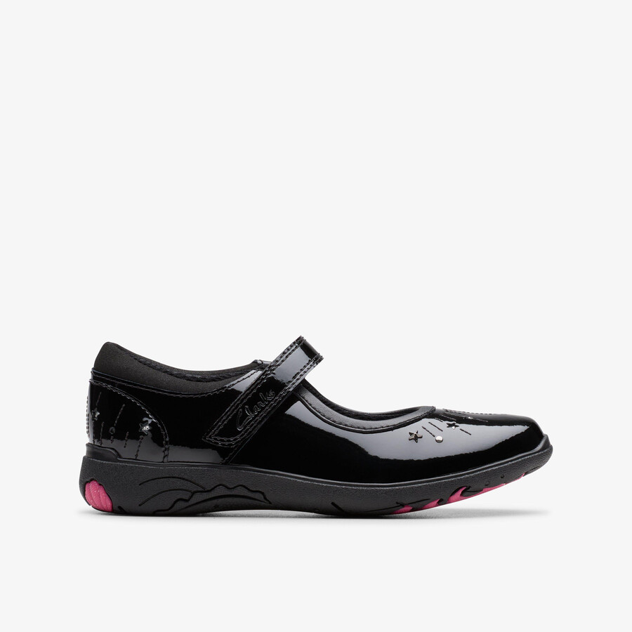 relda wish kid - zwart lakleer