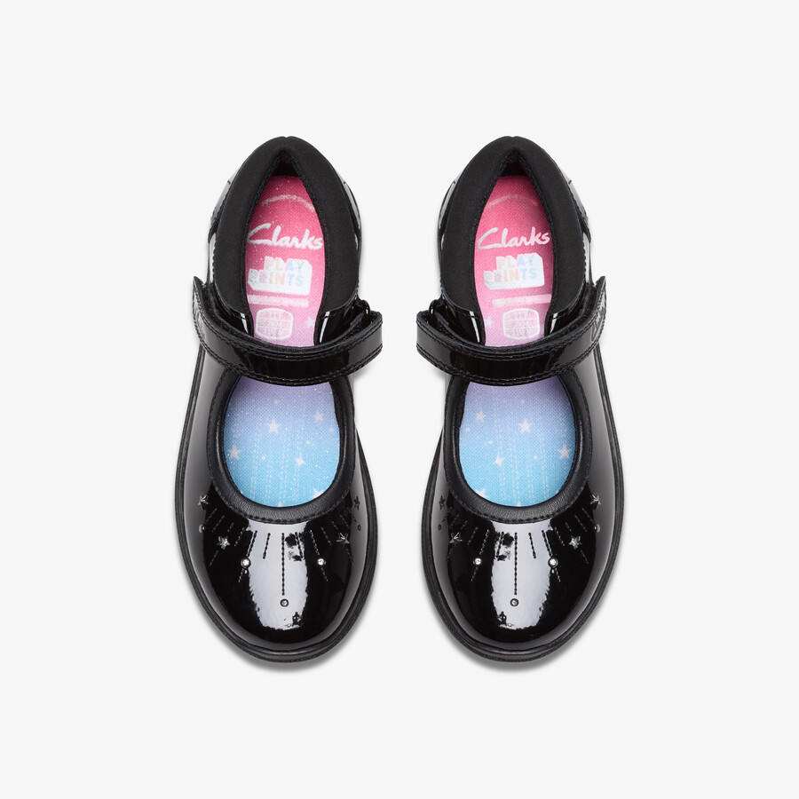 relda wish kid - zwart lakleer