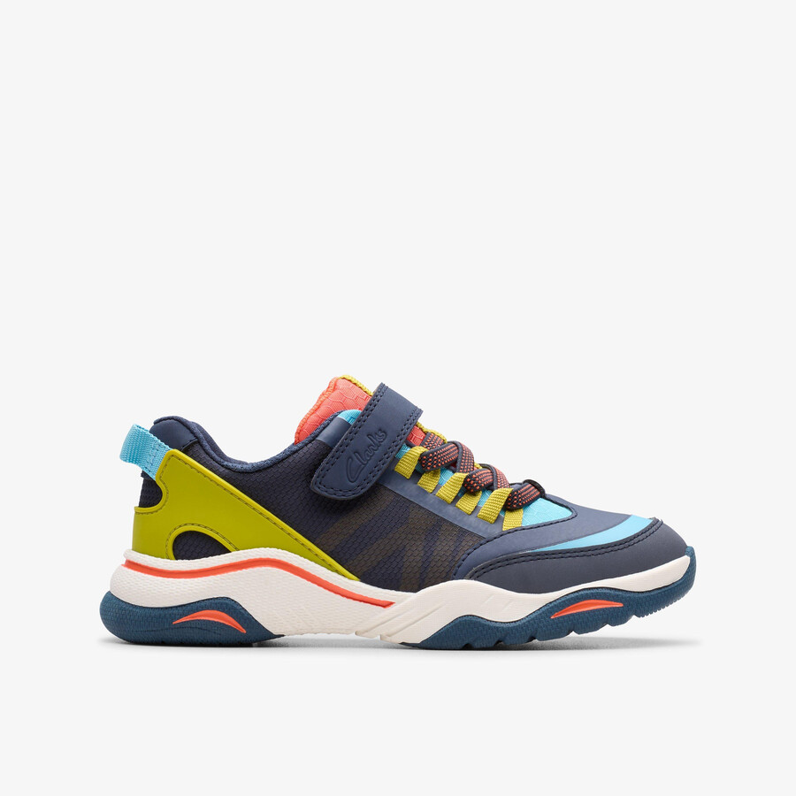 feather track kid - marineblauwe combinatie