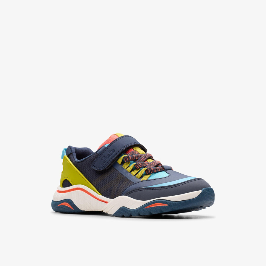 feather track kid - marineblauwe combinatie