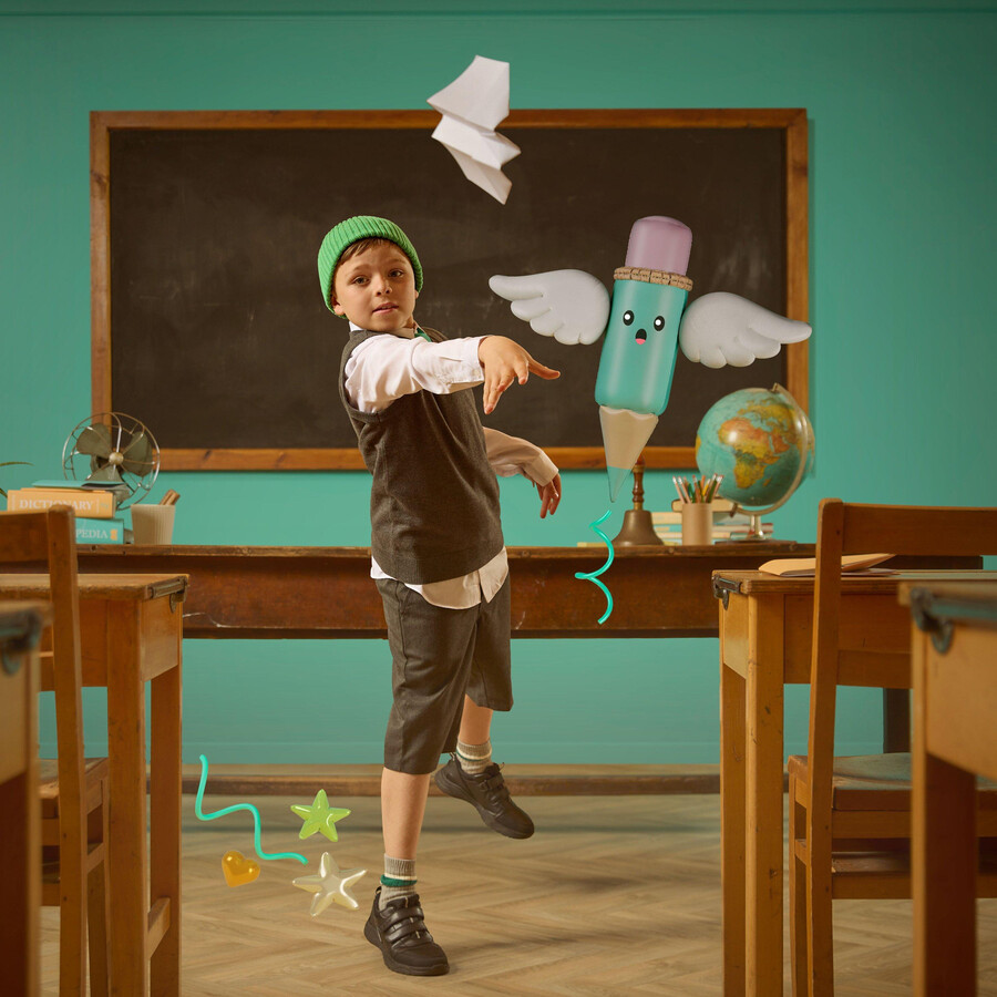 feather shine kid - zwart