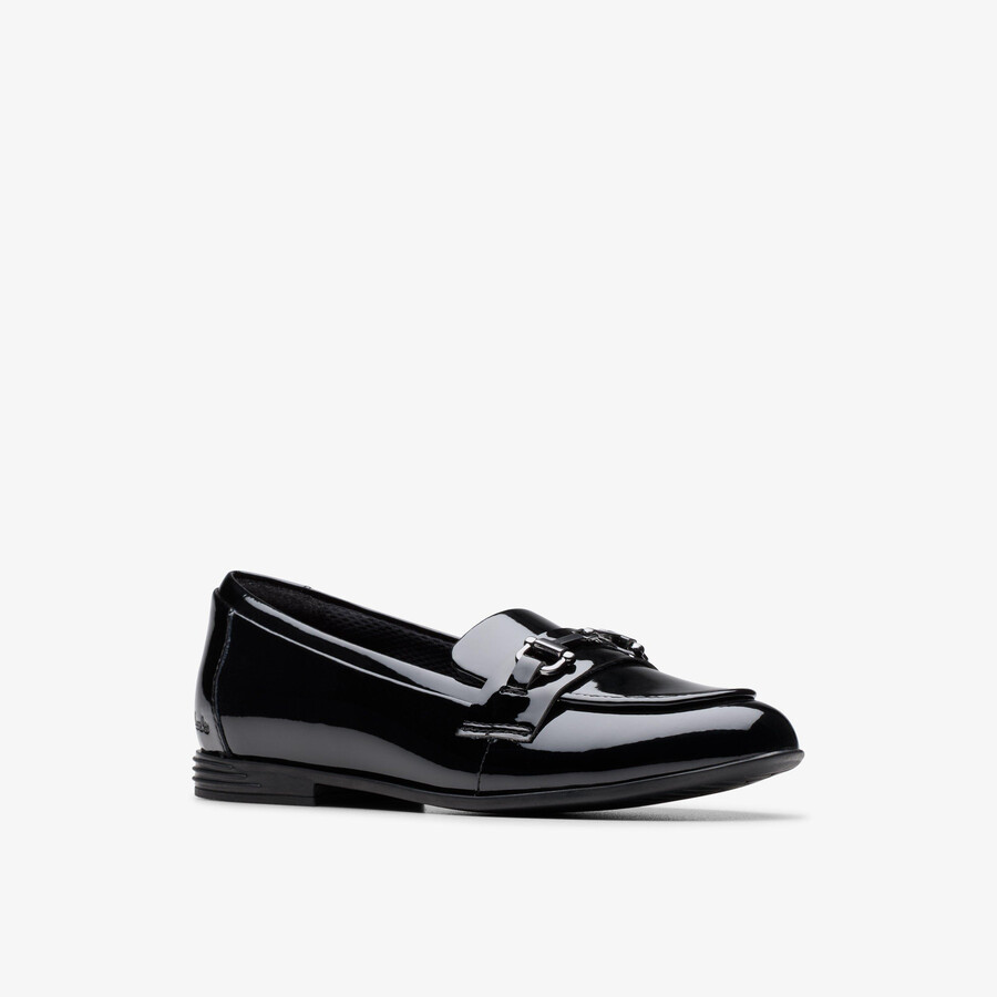 finja loafer older - zwart lakleer