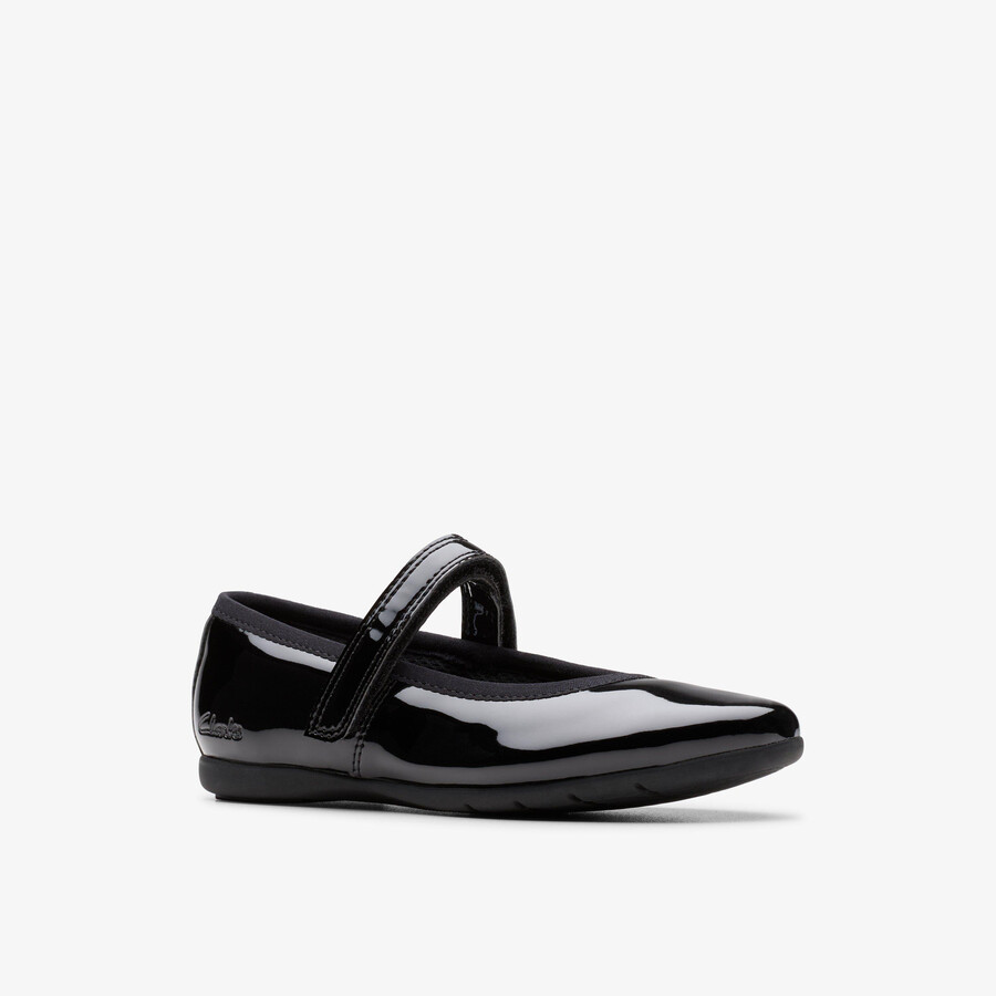 dance wish kid - zwart lakleer