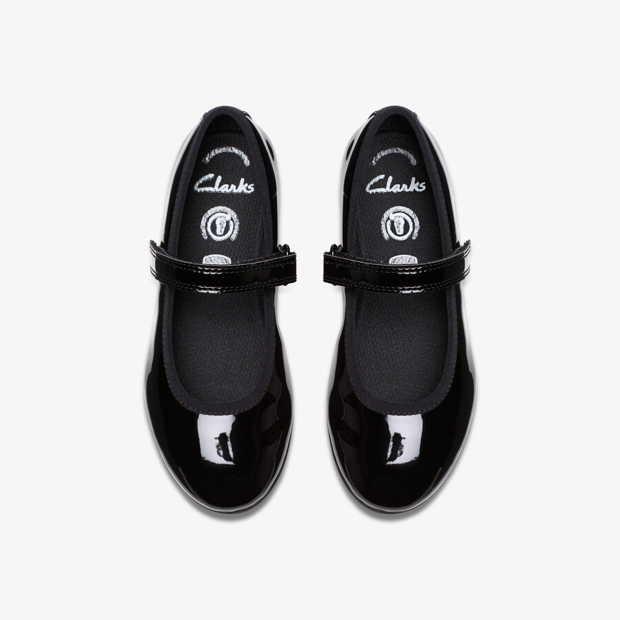 dance wish kid - zwart lakleer