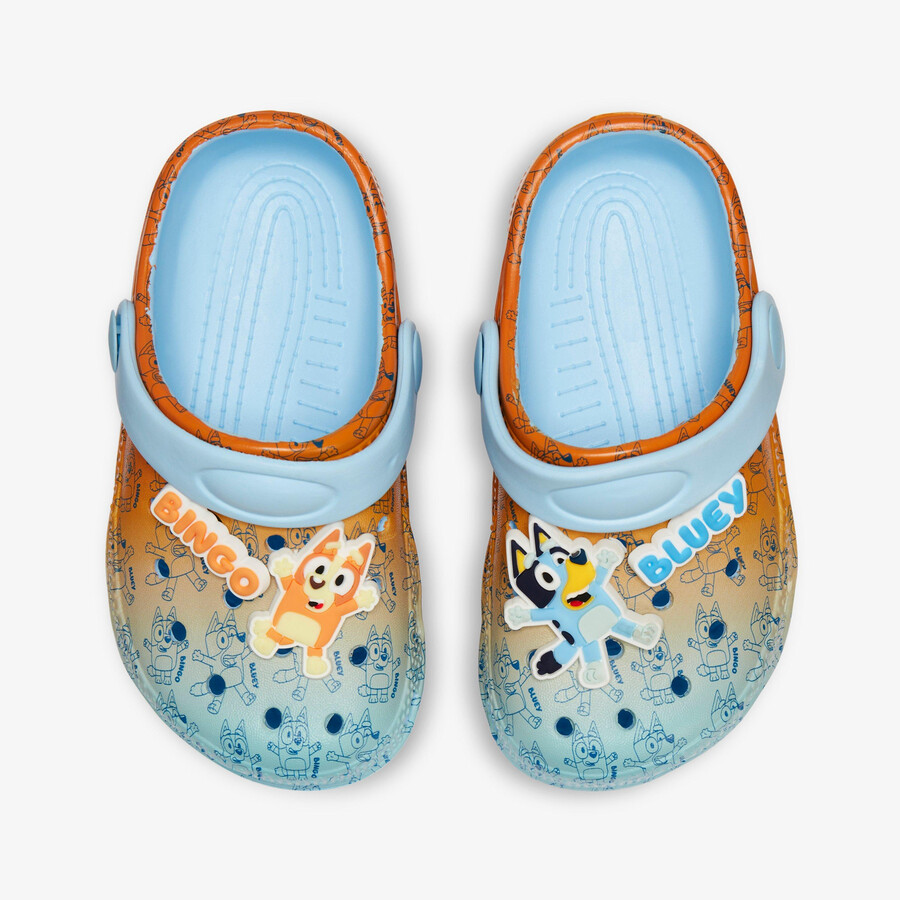 bluey fade klompen voor kinderen - blauwe combinatie