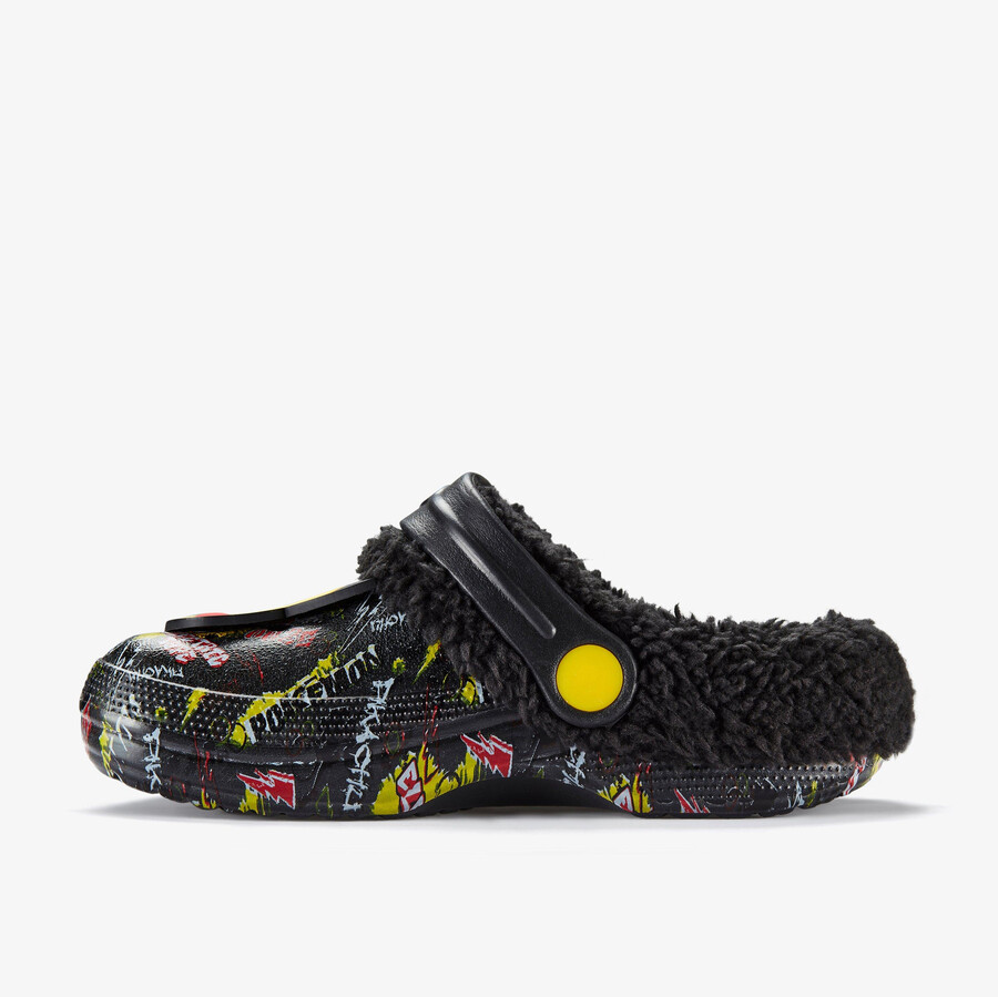 pika clog warm gevoerd kind - zwarte combinatie