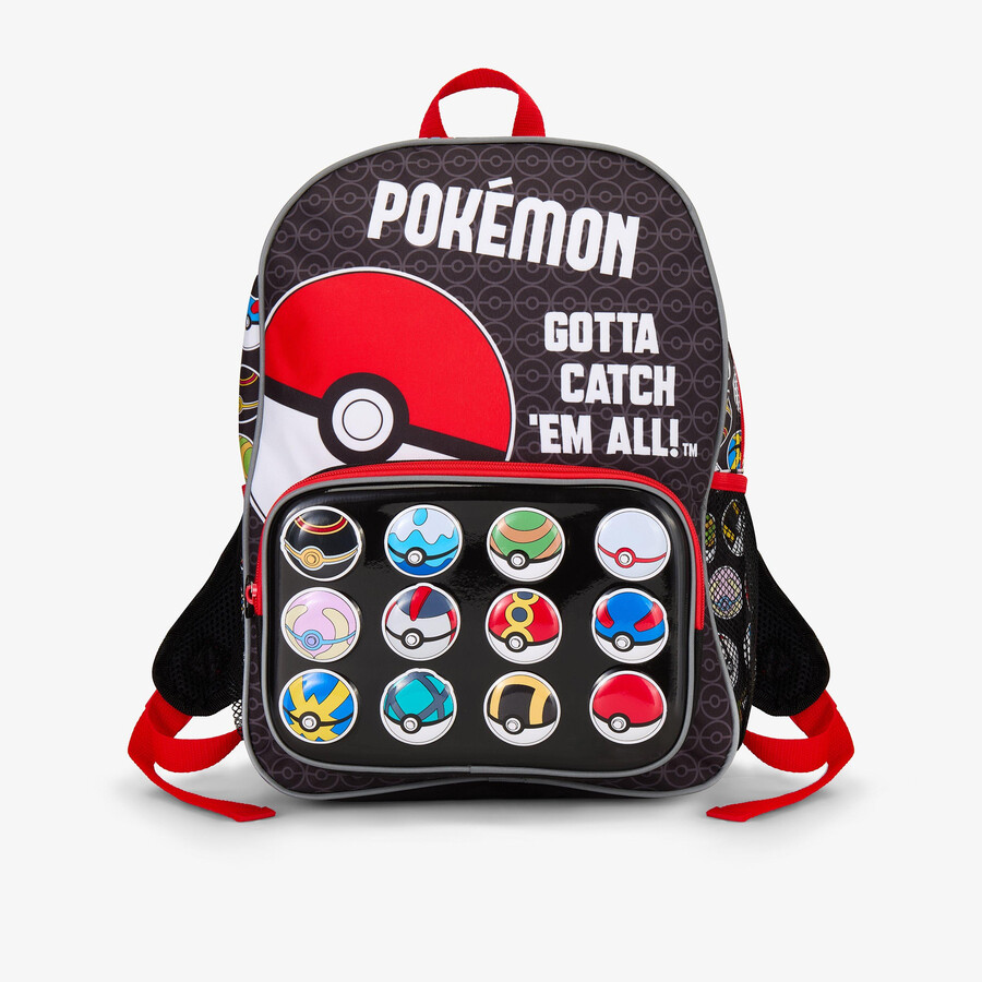 pokeball-rugzak - zwarte combinatie