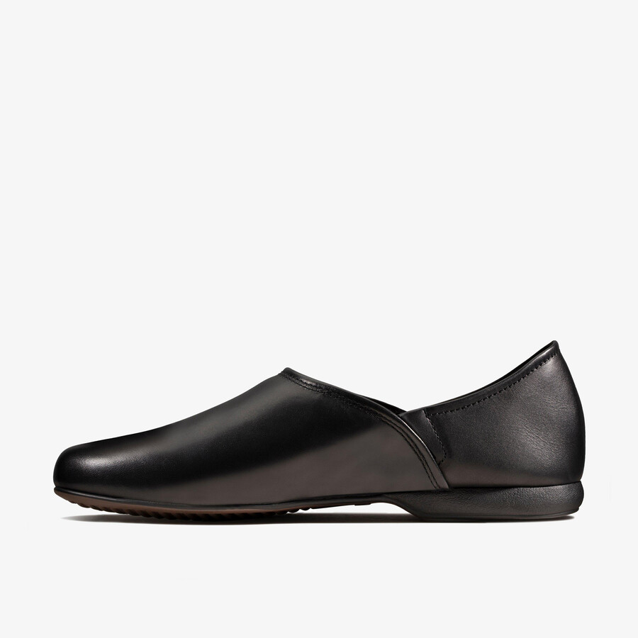harston elite slipper - zwart leer